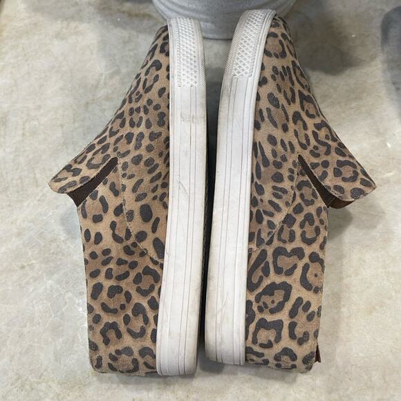 Caslon cheetah leopard slip on platform sneakers Sz 9-1/2 - Picture 8 of 11
